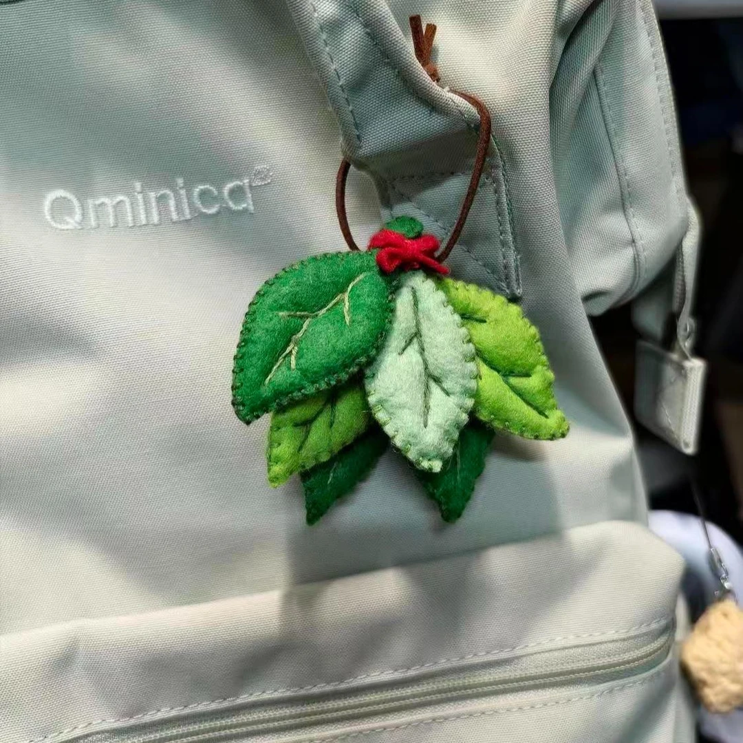 柚子叶去晦气不织布手工成品包包挂件初高学生装饰送柚子叶挂件