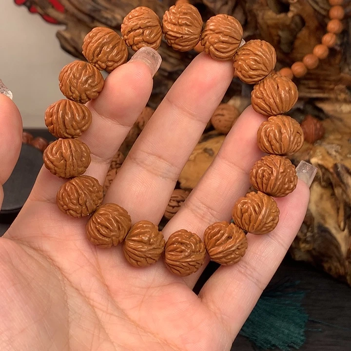 桃核吊坠15金豆龙纹