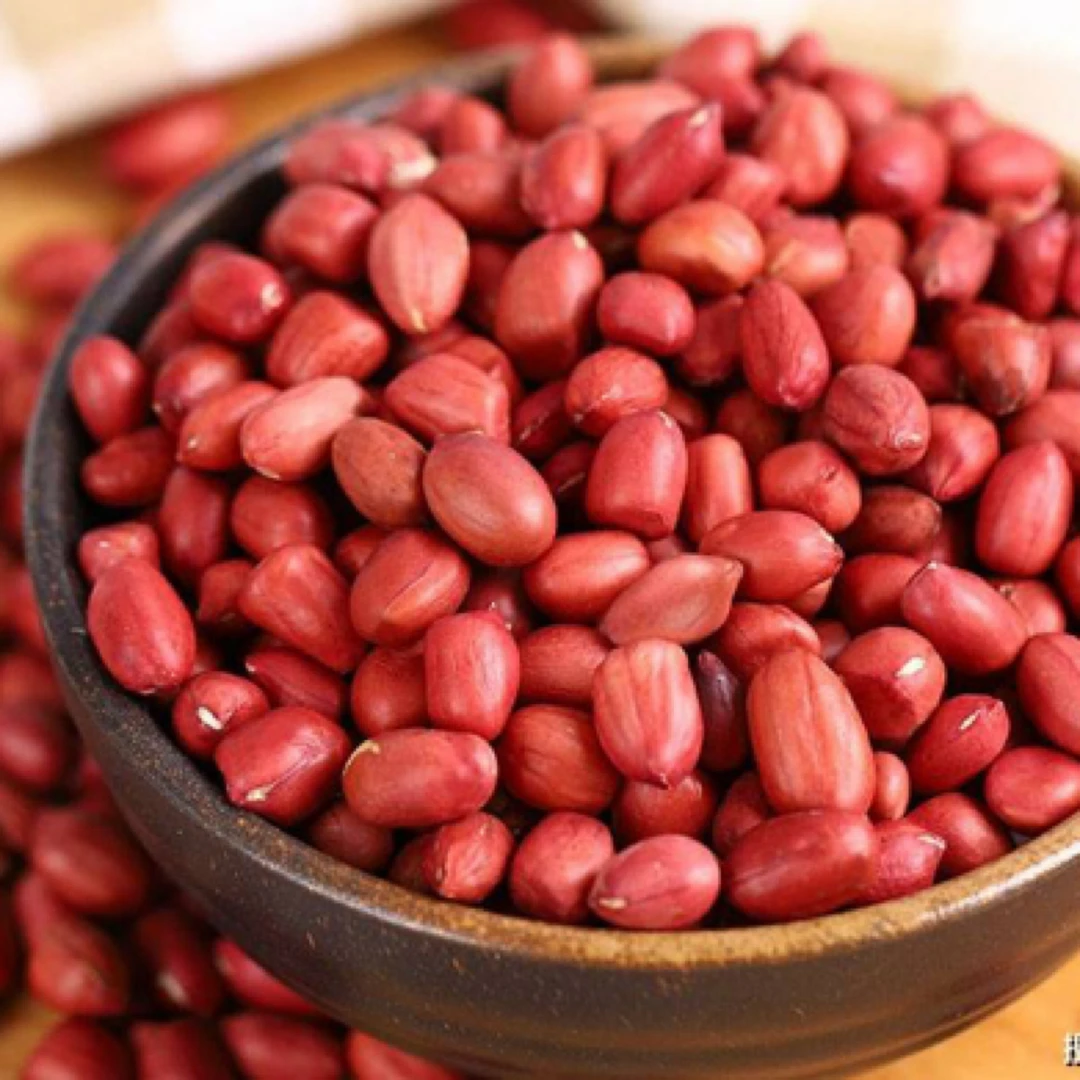 【红皮花生米】湖南湘西老品种两连籽红皮花生米