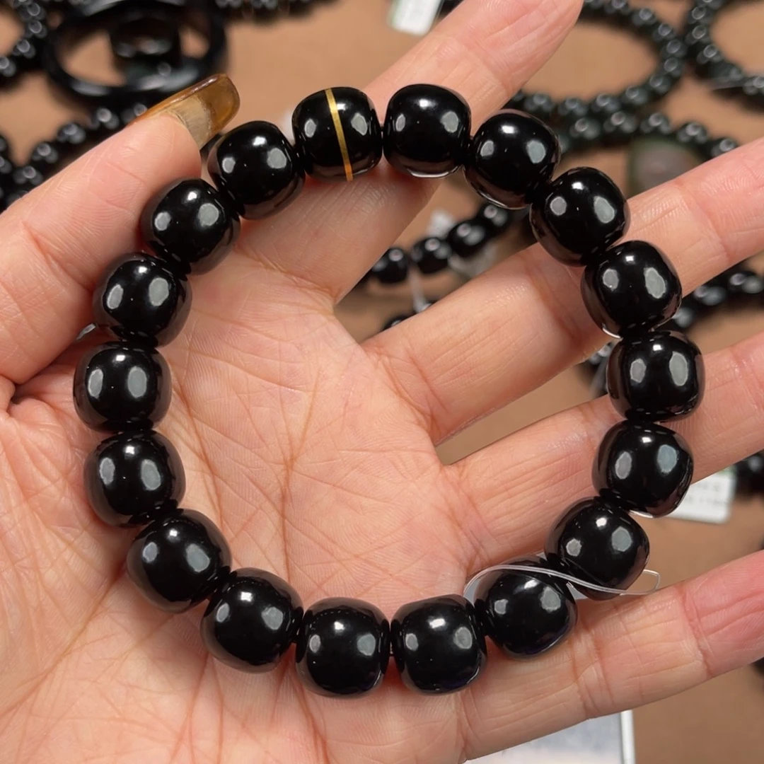 笑***哈和田玉未镶嵌手串13