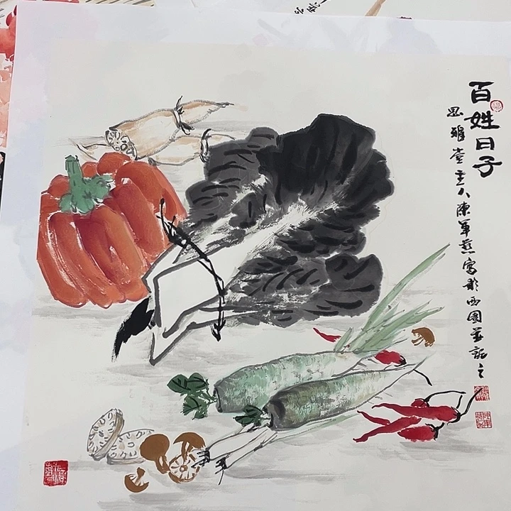 国画红***沙陈军燕老师作品 666666