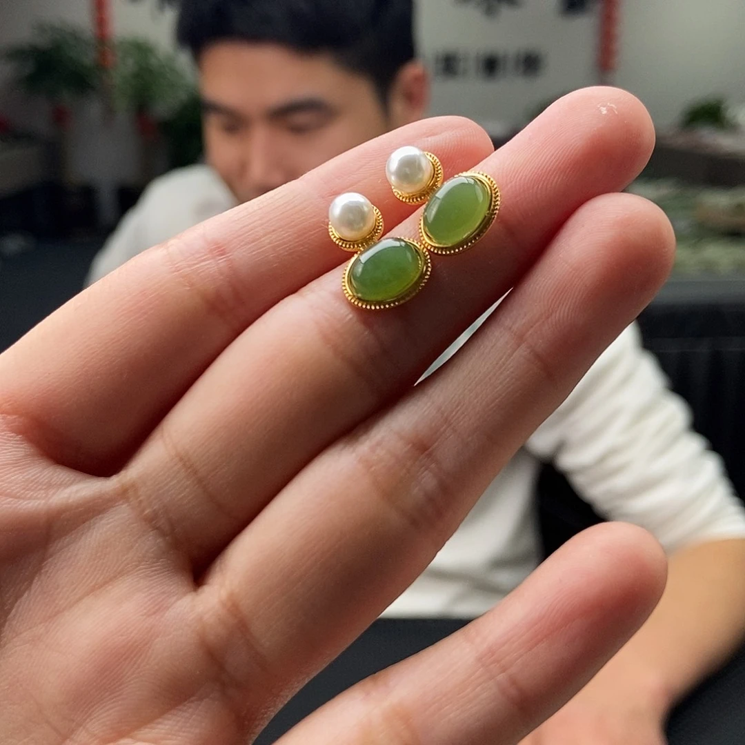 和田玉颜色多样性发拍一发一银S925镶嵌