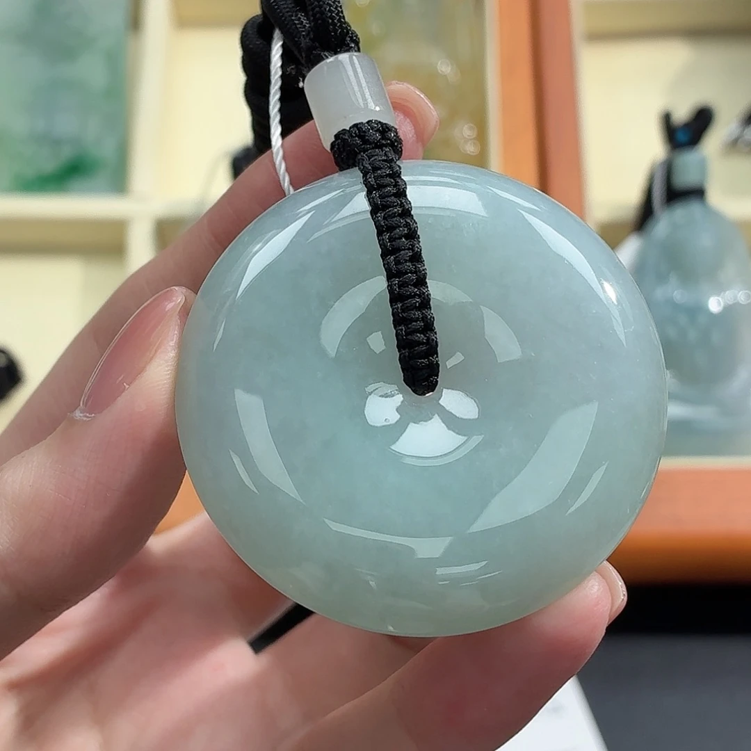 翡翠未镶嵌颈饰缅甸A货翡翠平安扣