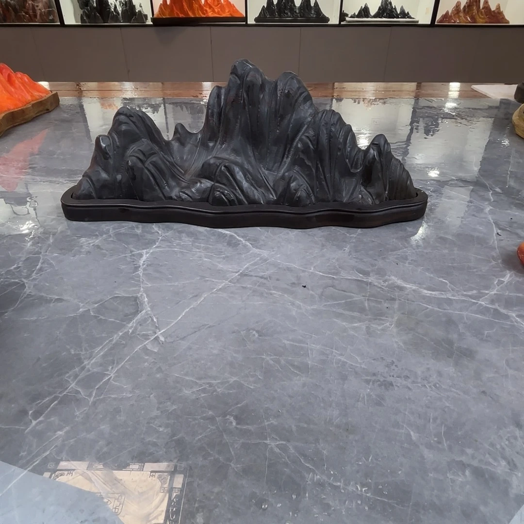 U***蚁石材灵璧石雕刻山峰