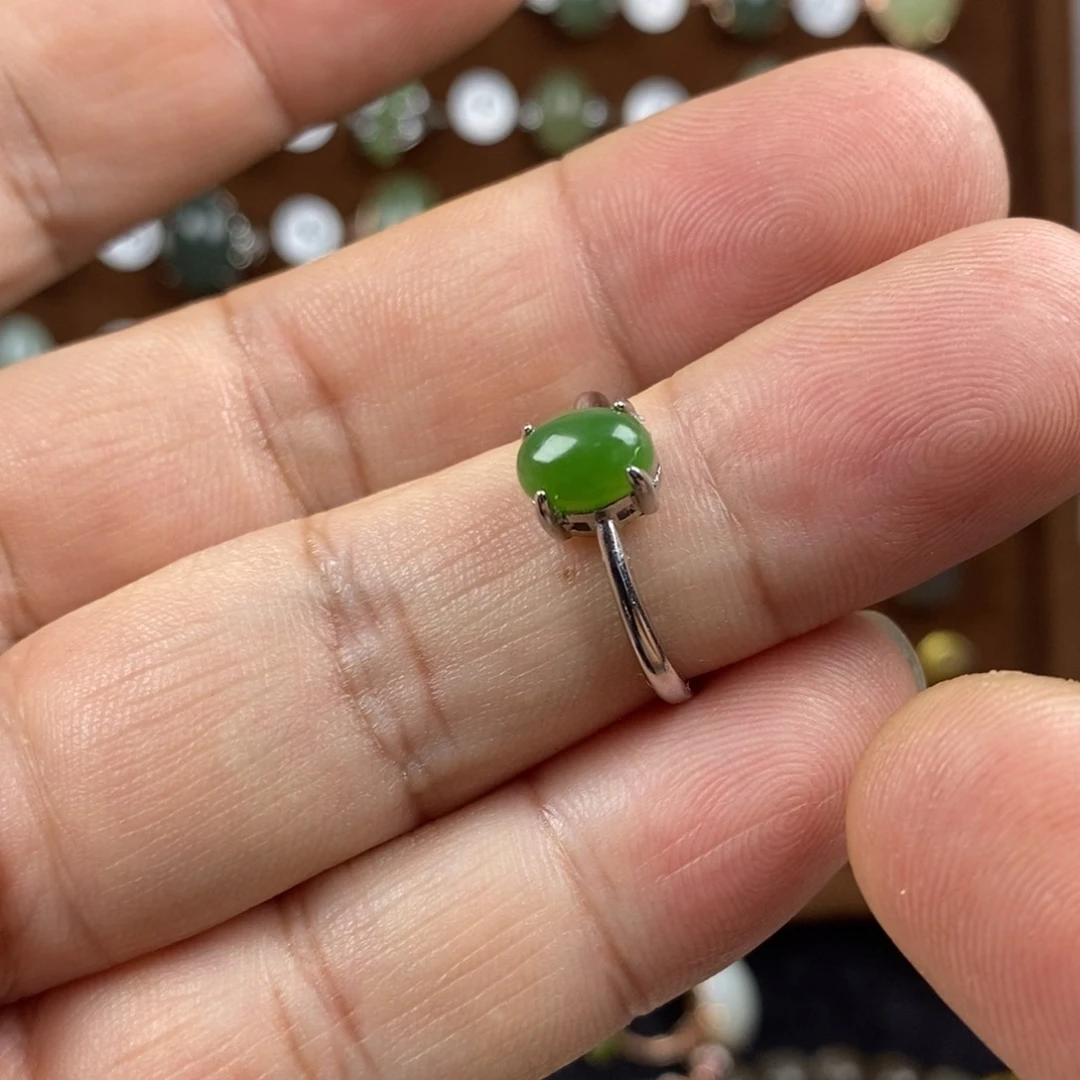 和田玉（碧玉）戒指合金