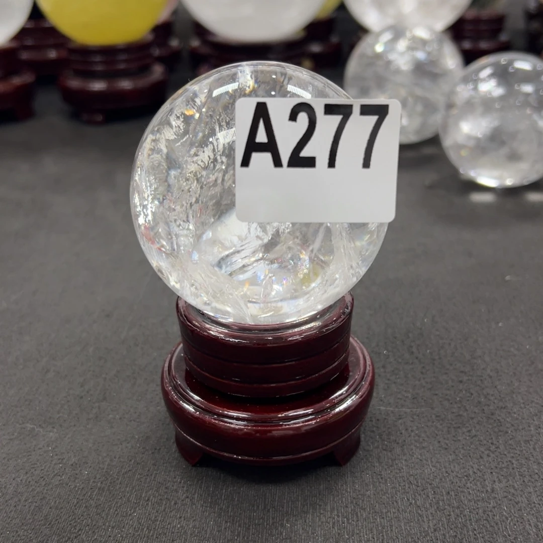 *****石材天然白水晶球7.58