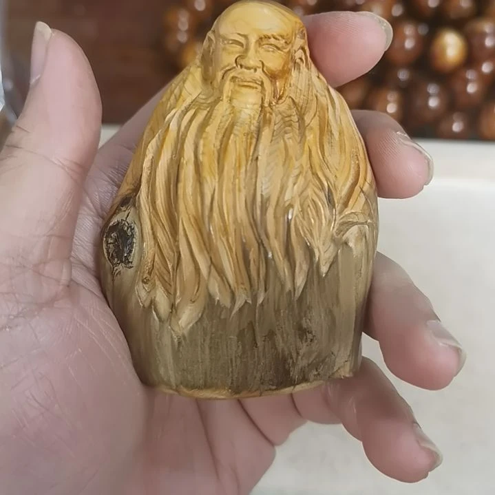 柏木（崖柏）把件老人手把件