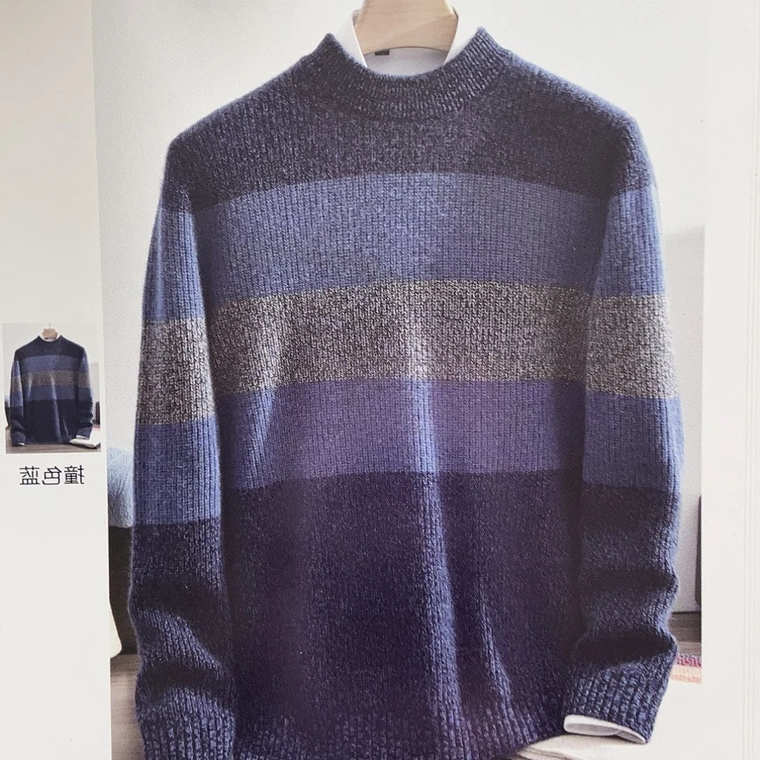 元宝针双股加厚羊绒衫