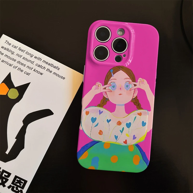 油画女孩菲林软壳适用苹果17promax手机壳16华为vivo小米oppo荣耀