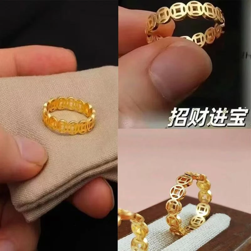 钛钢戒指 【钱多多戒指】2025师傅推荐新年必备吉祥寓意戒指高级