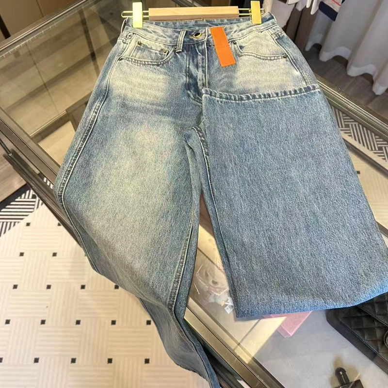 《167》南油高定高腰显瘦气质百搭直筒牛仔裤