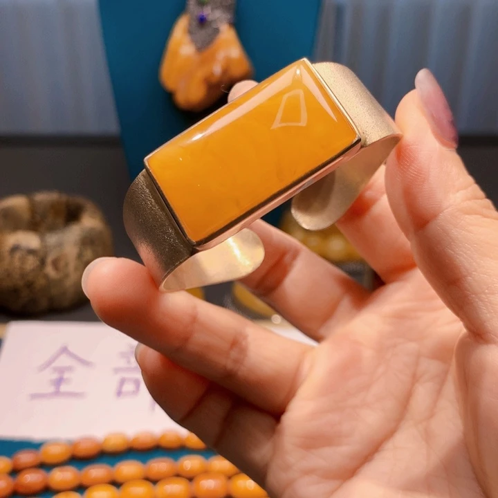 手链琥珀未镶嵌波兰设计款琥珀蜜蜡