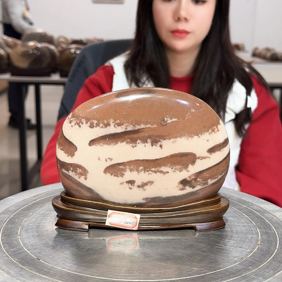 长江画面石中号摆件