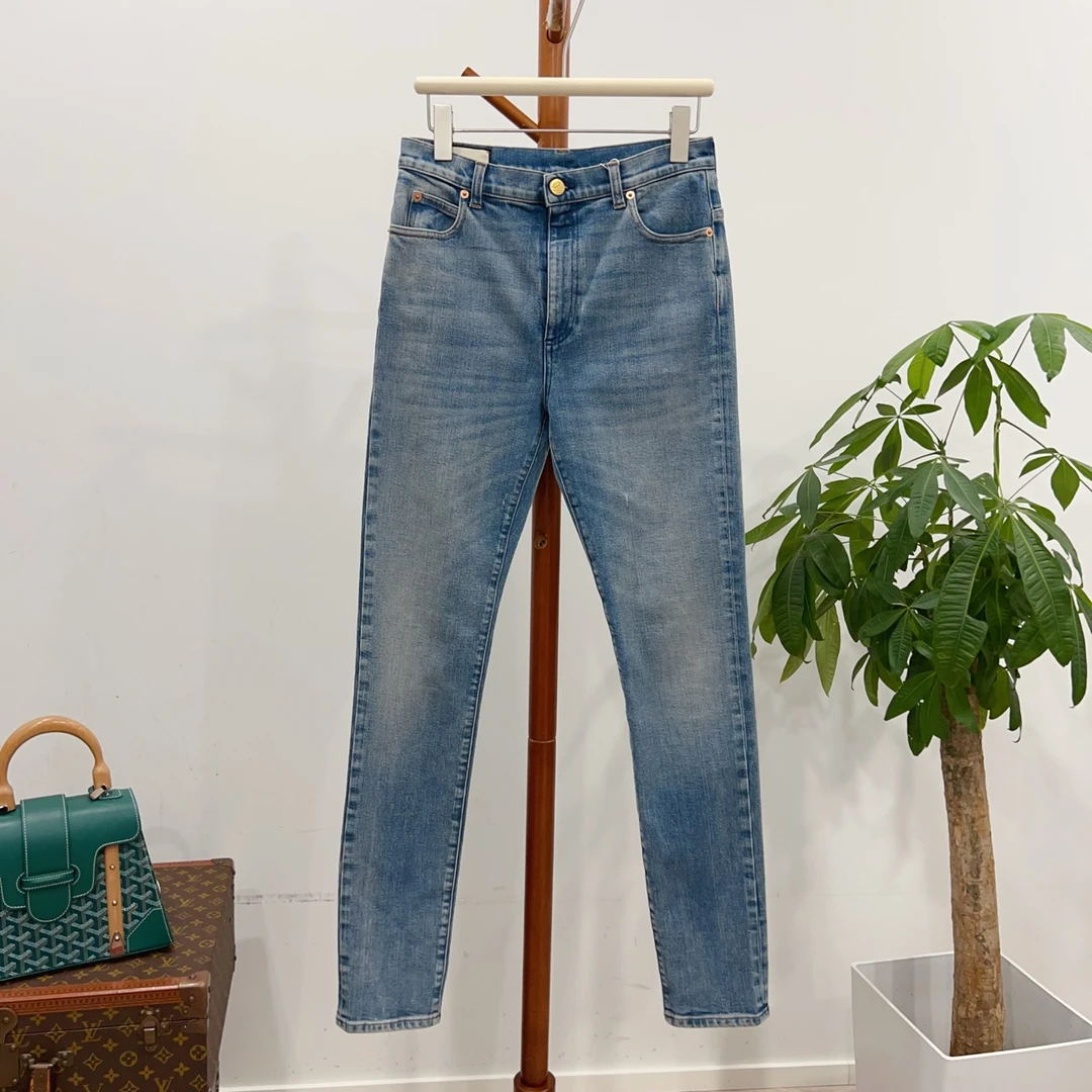99新 GUCCI/古驰 安洁利严选牛仔裤 尺码28成色看直播 GSS23855