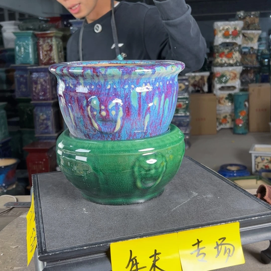 一风堂石湾花盆。磕碰微瑕