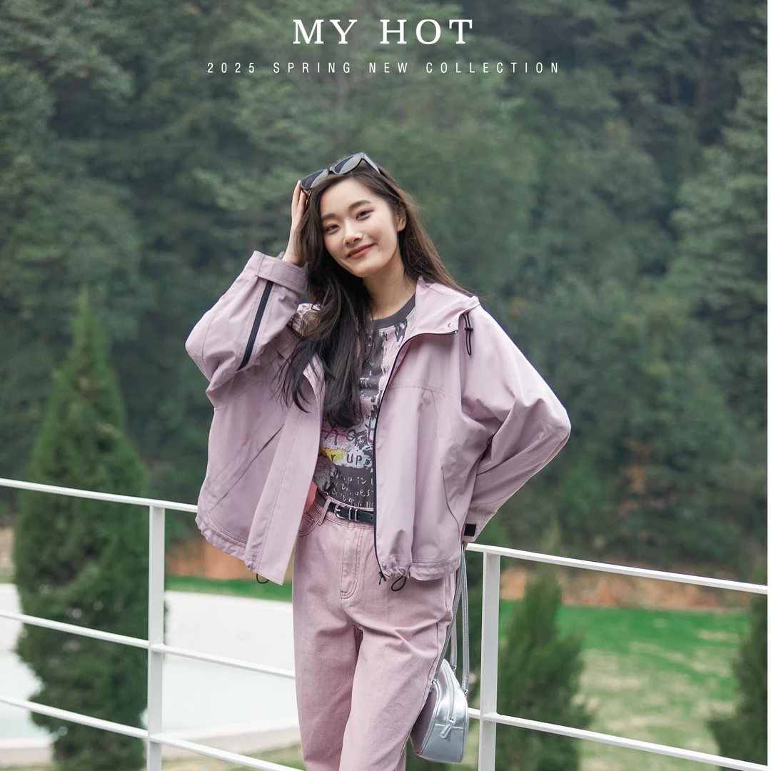 2025年春季新款休闲短款风衣外套