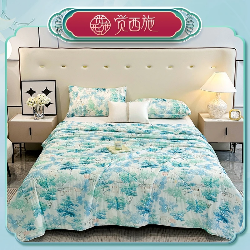 【尾单折扣】觉西施*玻尿酸凉感面膜被水墨江南