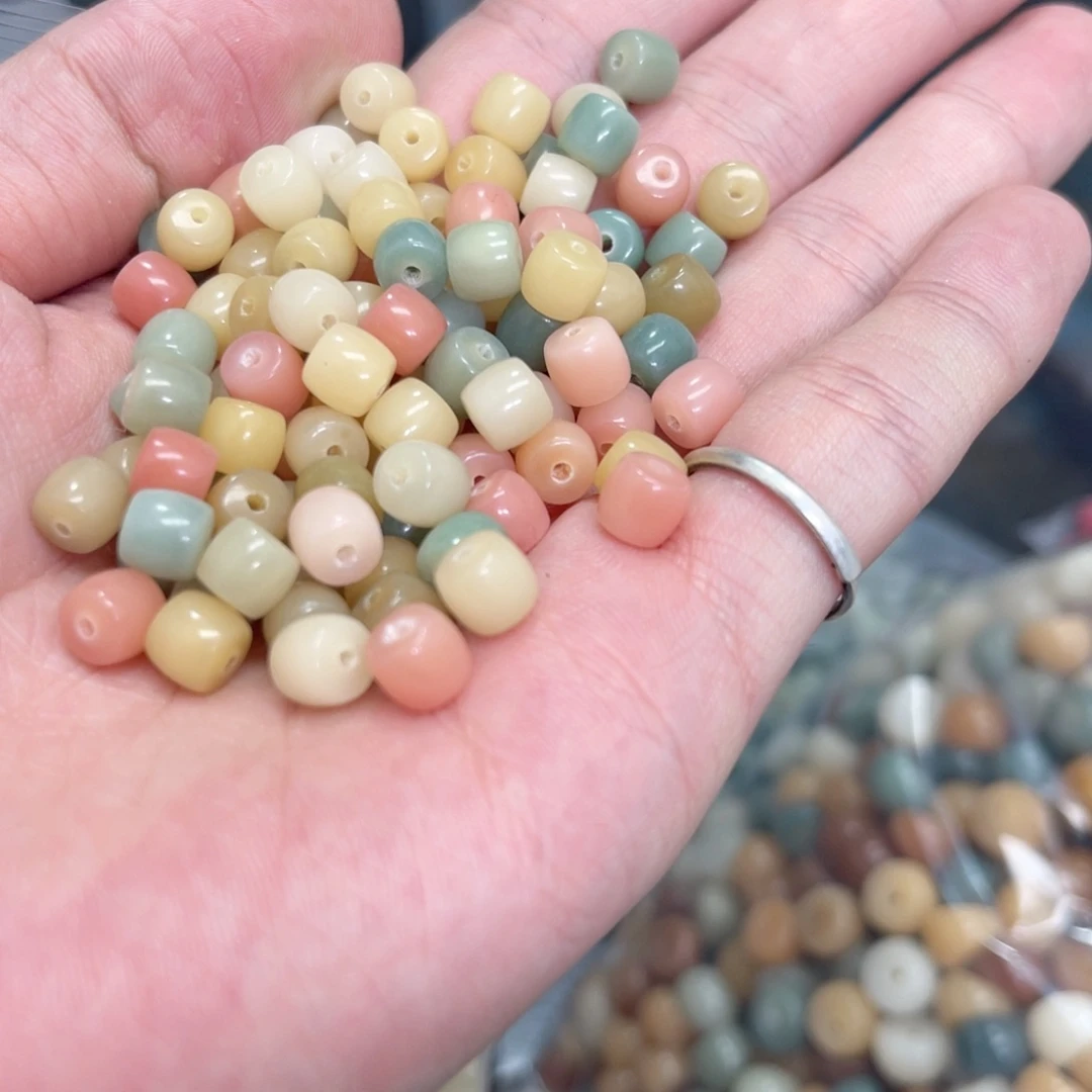 白玉菩提吊坠a7/锅底马卡龙直切