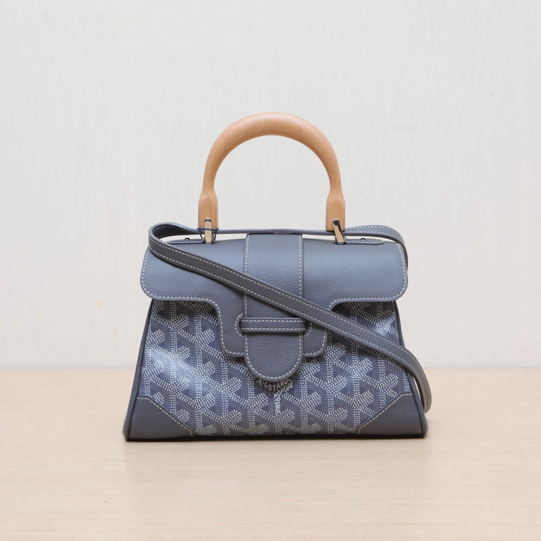99新 Goyard 小花柳 SAIGON 西贡包 Mini 20 灰色