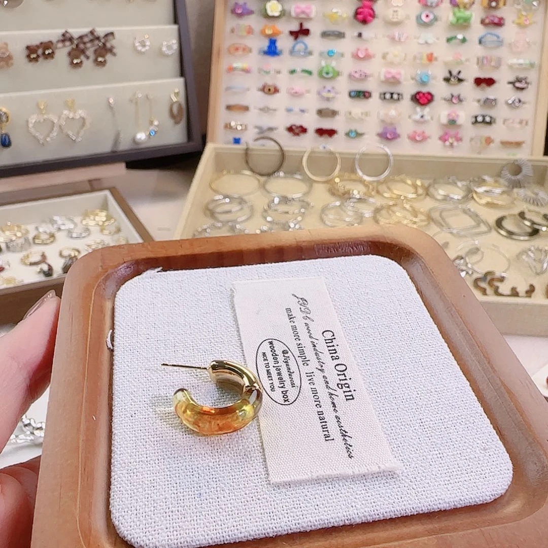 仿珍珠铜合金925银耳钉