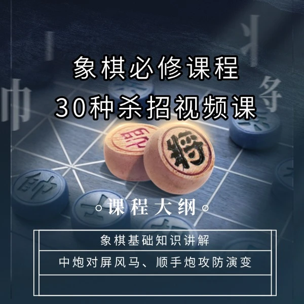 象棋必修课程30种杀招线上视频课