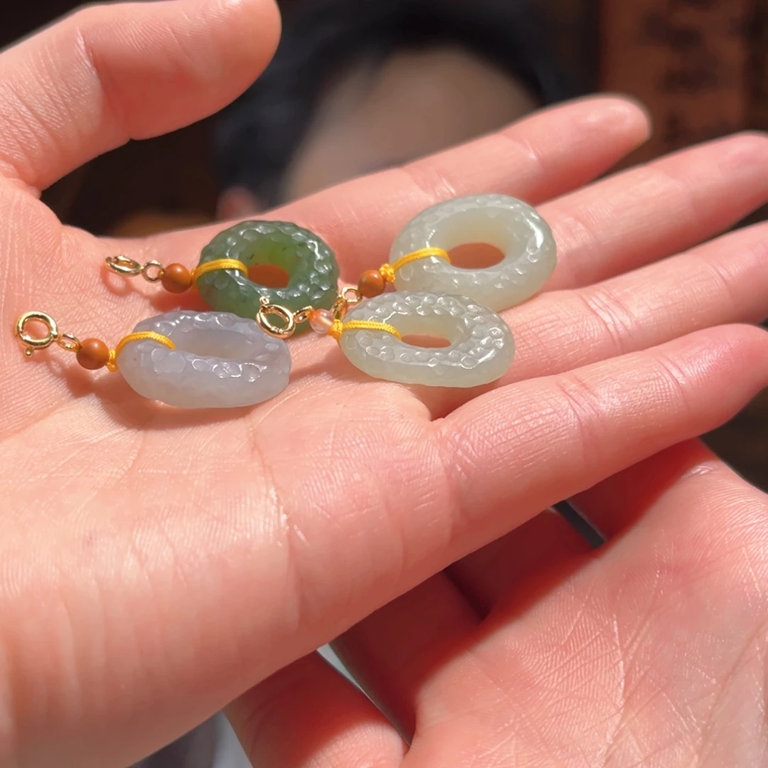 吊坠(不含链)未镶嵌和田玉甜甜圈多样性发货拍一发一50