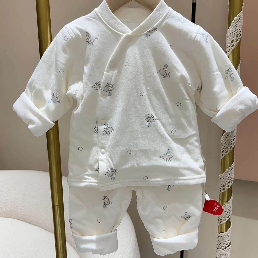 飘-【小飞象2621-101】60克无骨偏襟高腰家居服套装