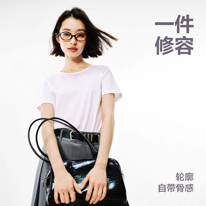 【网易严选】液氨含桑蚕丝圆领U领T恤 多色可选