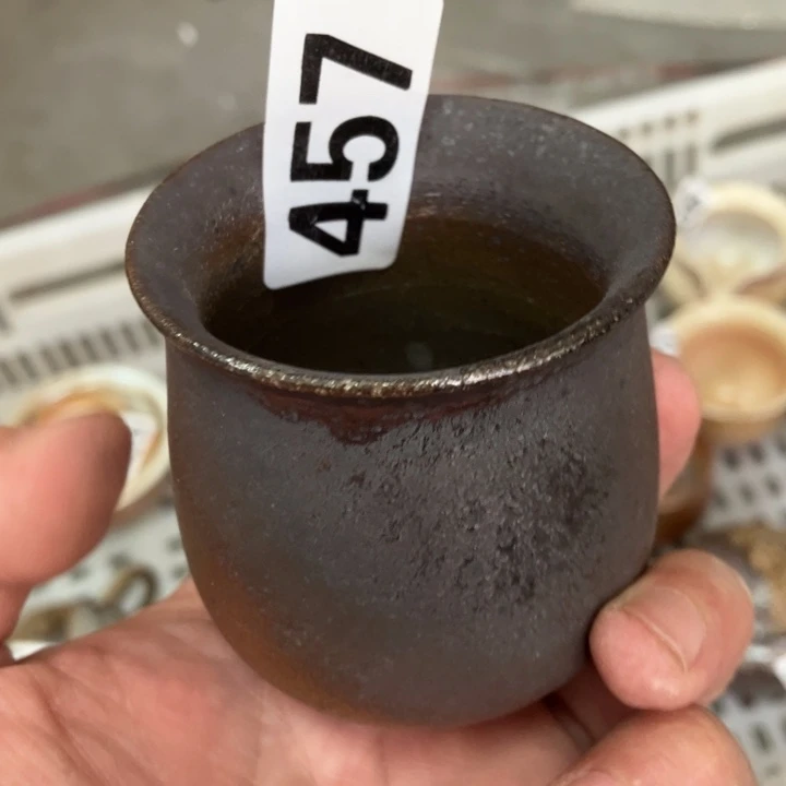 柴烧茶具茶杯大放漏