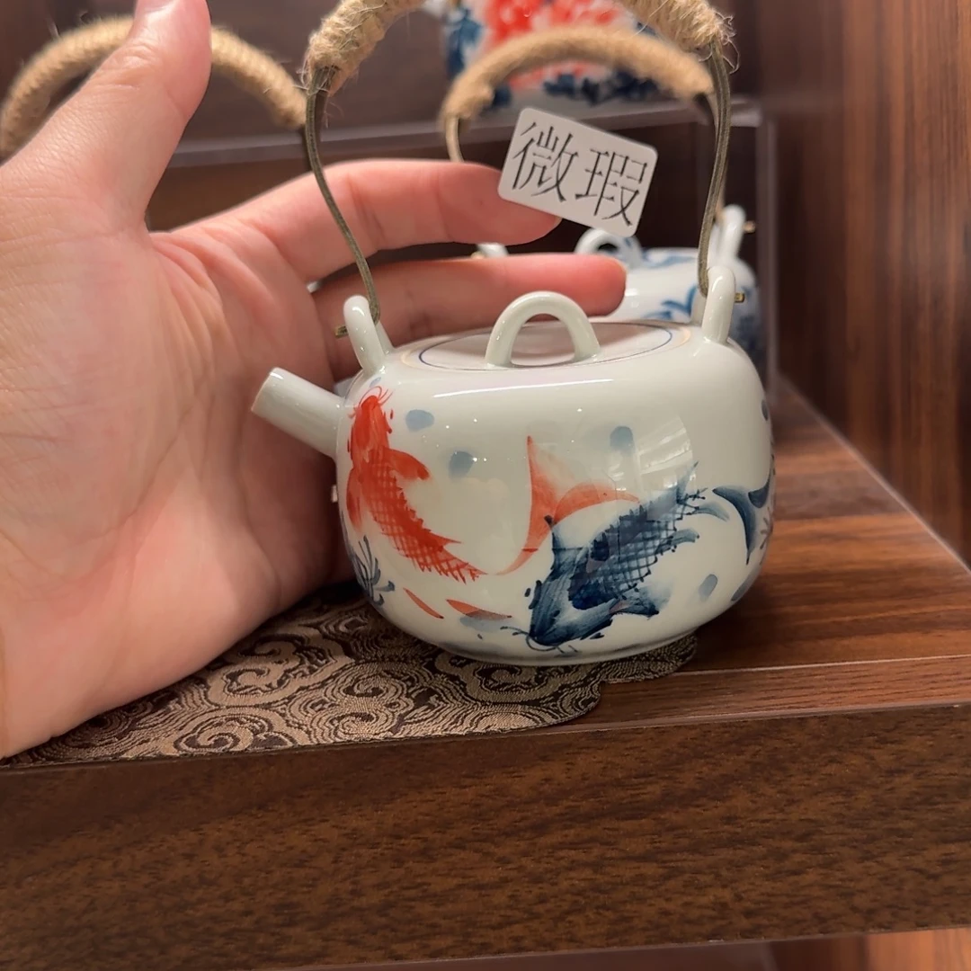 釉下彩纯手绘微瑕