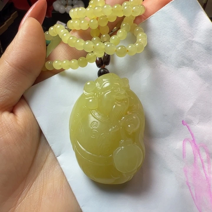 和田玉（黄玉）颈饰未镶嵌