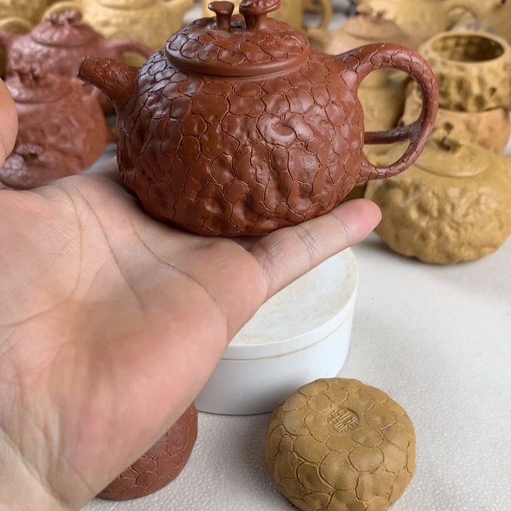 茶壶紫砂供春壶原矿朱泥180cc