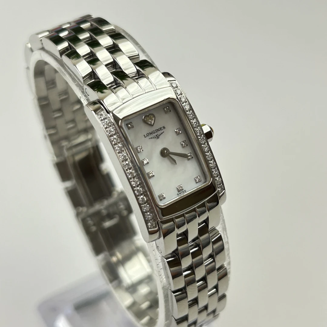 95新 Longines/浪琴 浪琴C/LQ1014/石英女表/表径16mm镶钻经典