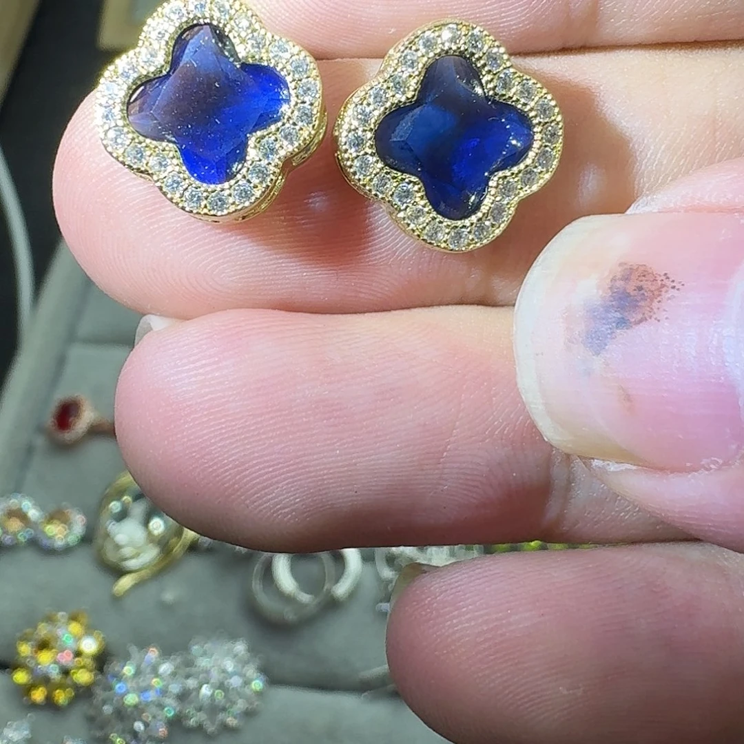 托帕石戒指银S925镶嵌