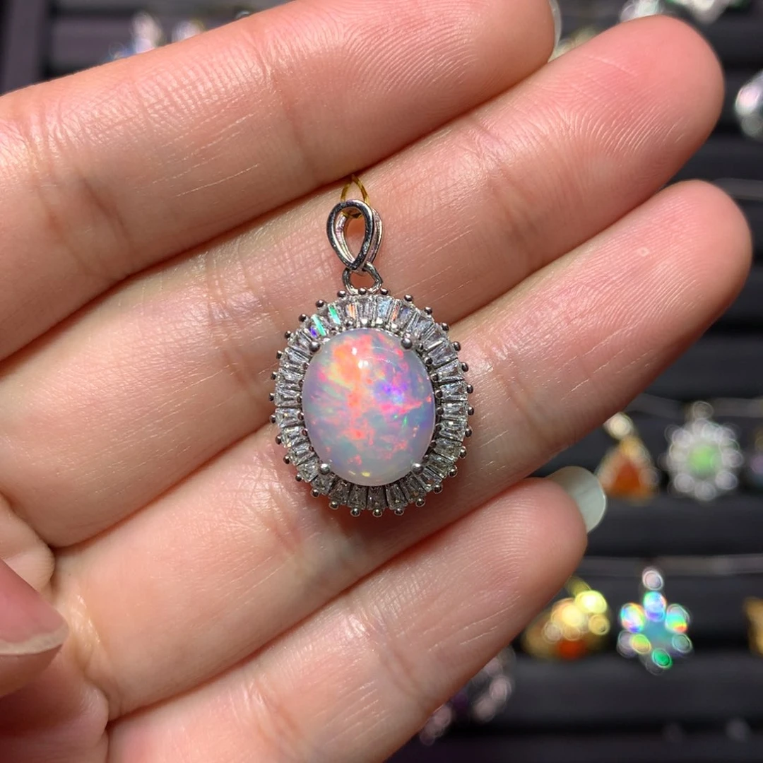 欧泊吊坠款式银S925镶嵌鱼***鱼