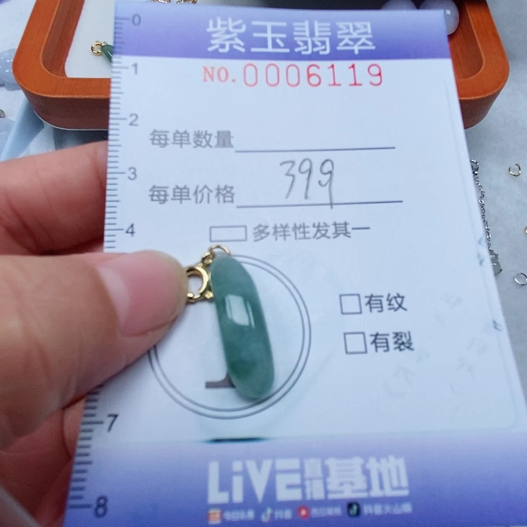 颈饰未镶嵌翡翠冰透飘花随行