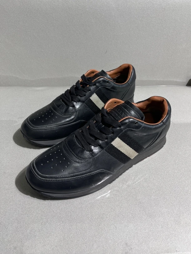 99新 BALLY/巴利 Bally巴利 黑色休闲鞋男鞋板鞋 38码 99新