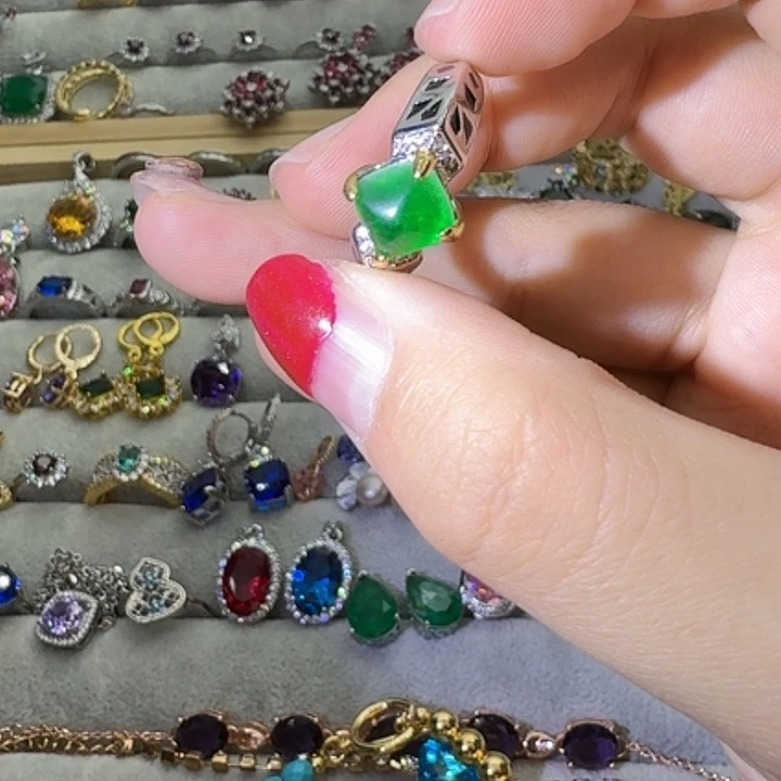 戒指水晶银S925镶嵌