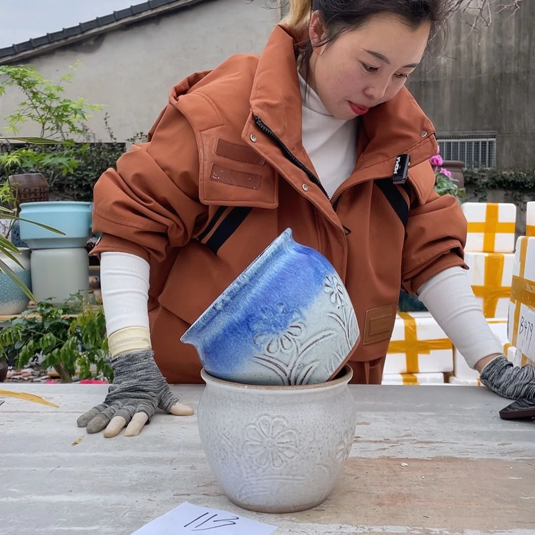 红陶王嫂花盆直播0311-113颜色不选