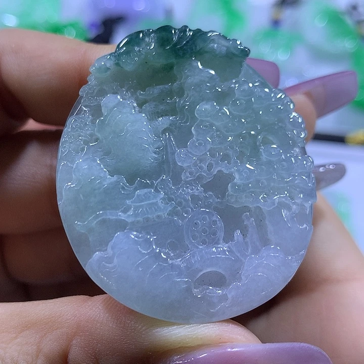 翡翠未镶嵌颈饰天然翡翠A货吊坠