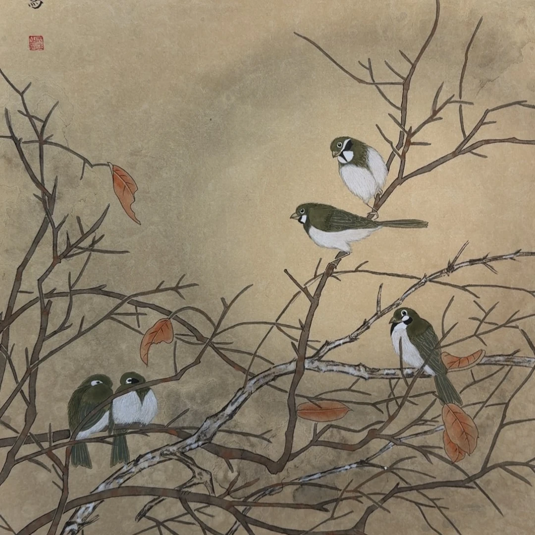 国画国画作品山水花鸟