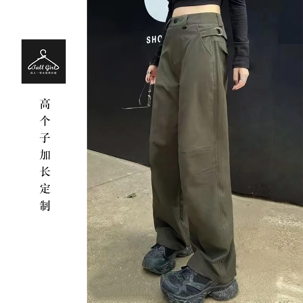 清货【幂幂同款】高个子秋冬加绒加厚钛金棉银狐绒美式弯刀工装裤