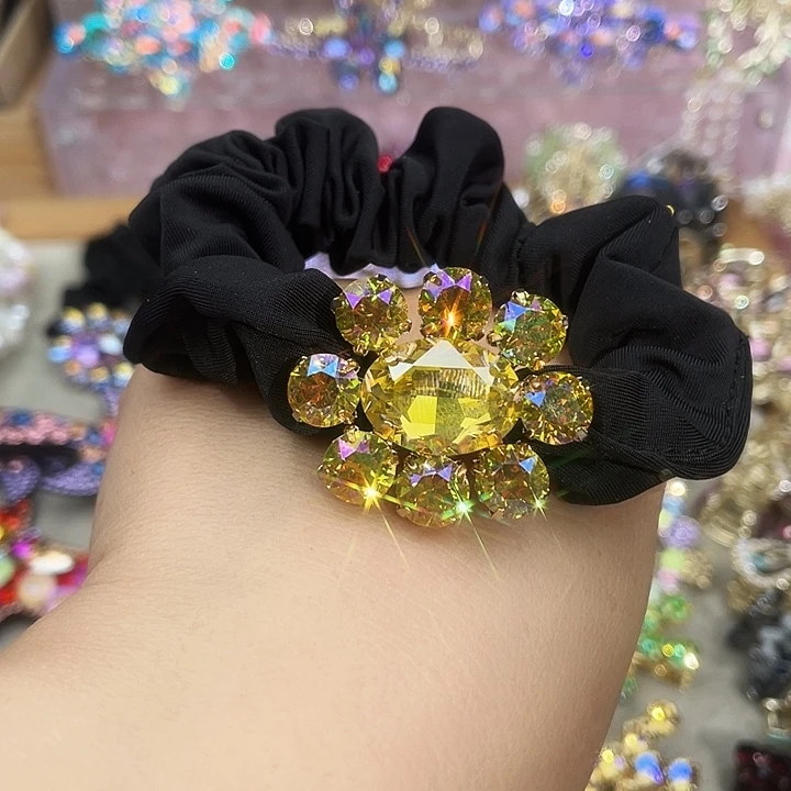 铁合金皮质头绳黄色