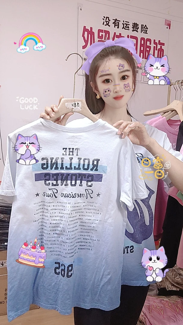 外贸休闲大版T恤016