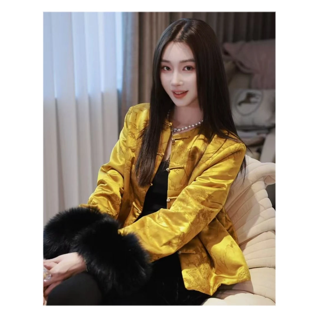 17-【传承/有靠山】宝儿家含幂BA109624412冬季款山川卧游提花外套