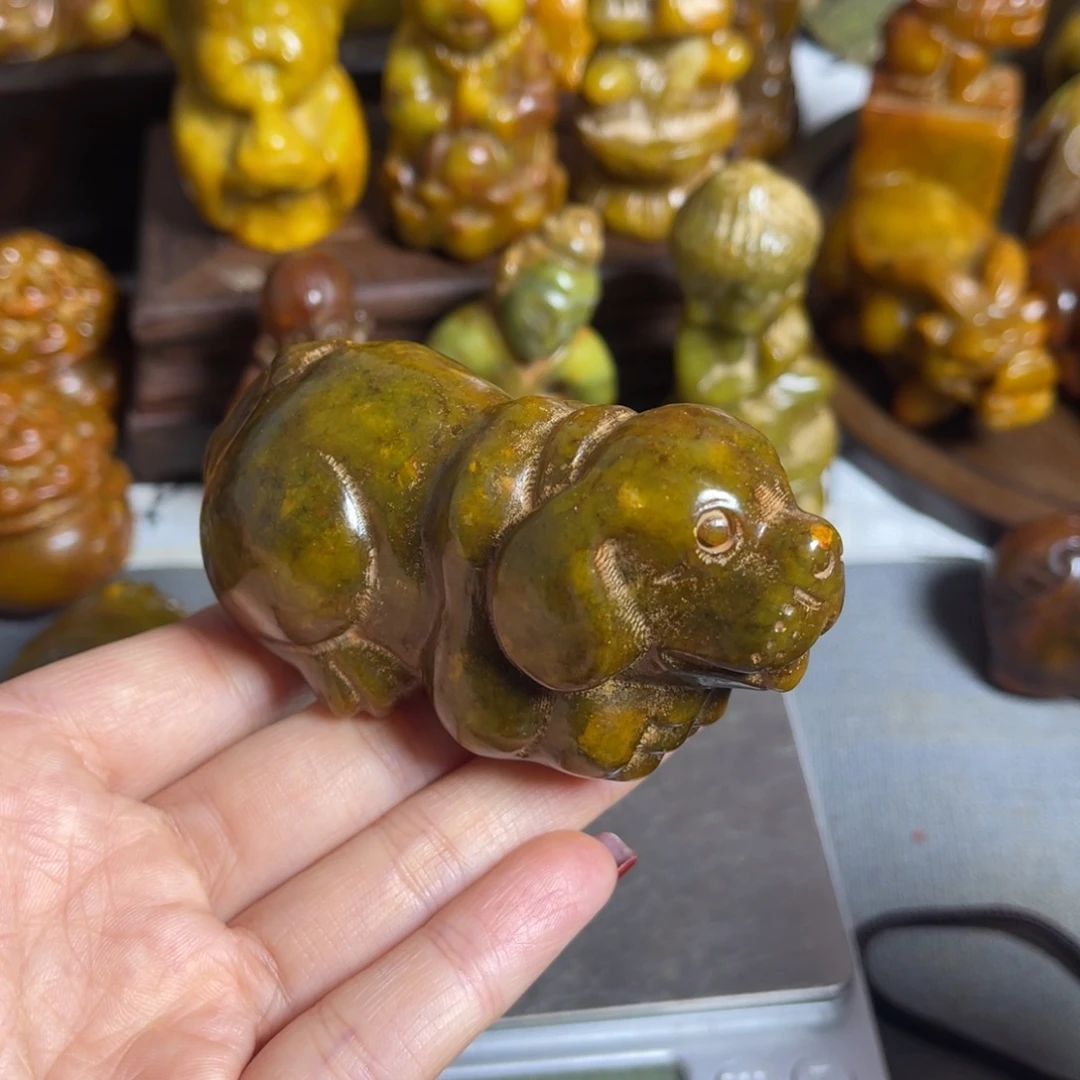 蛇纹石玉合金颈饰