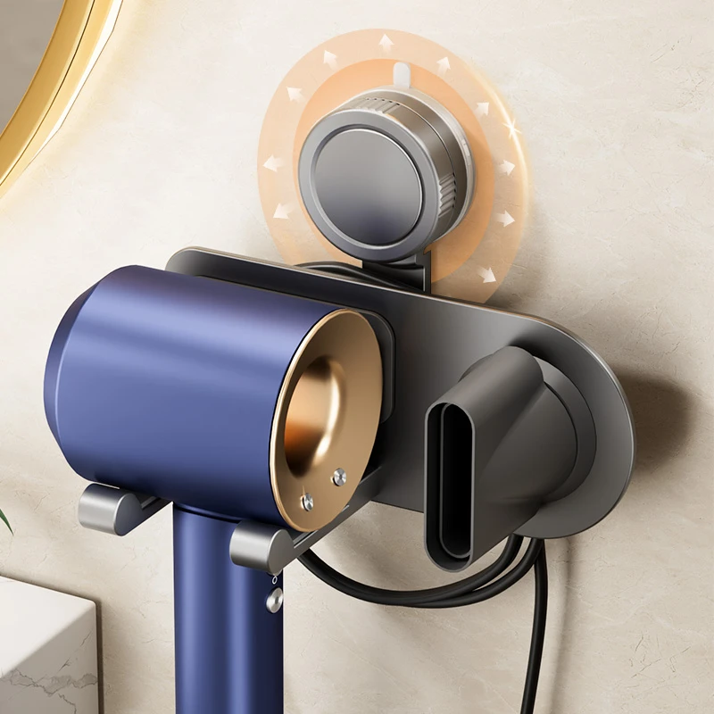 吸盘吹风机置物架免打孔浴室电吹风挂架支架于戴森风筒架收纳神器