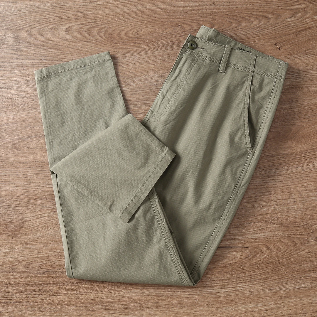 2025夏季男士微弹休闲长裤通勤宽松直筒工装裤外穿薄款速干运动裤