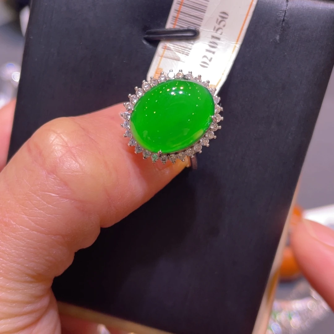 翡翠银S925镶嵌颈饰