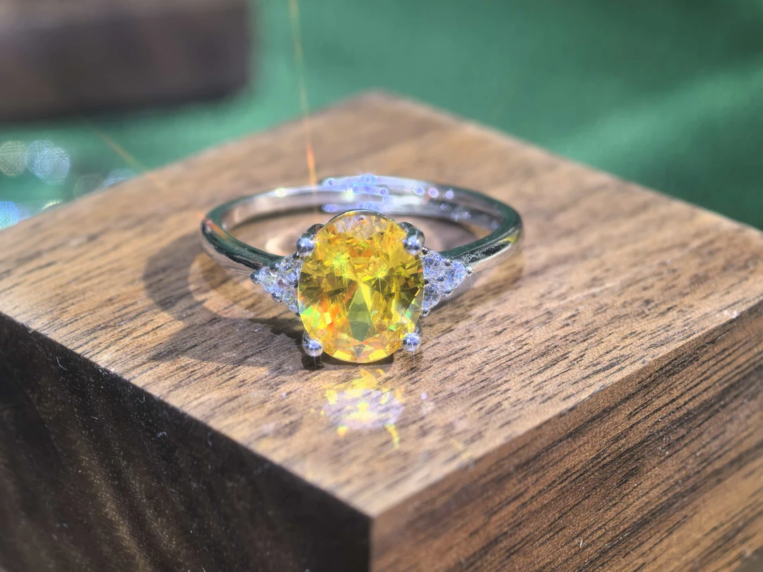 Dmins    黄蓝宝石  s925镶嵌   A897